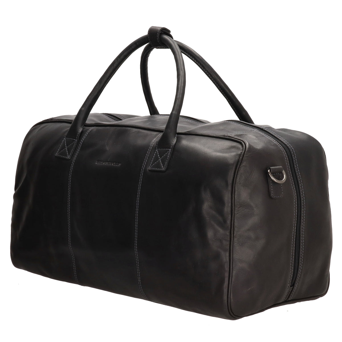 Reisetasche 54 x 32 in Schwarz aus Leder mit Reißverschluss - leder-accessoires.com