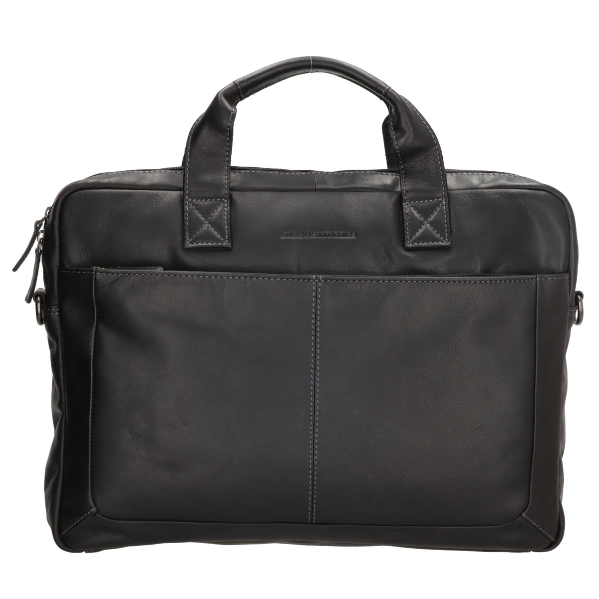 Business-| Laptoptasche 42x29x7cm in Schwarz mit Reißverschluss - leder-accessoires.com