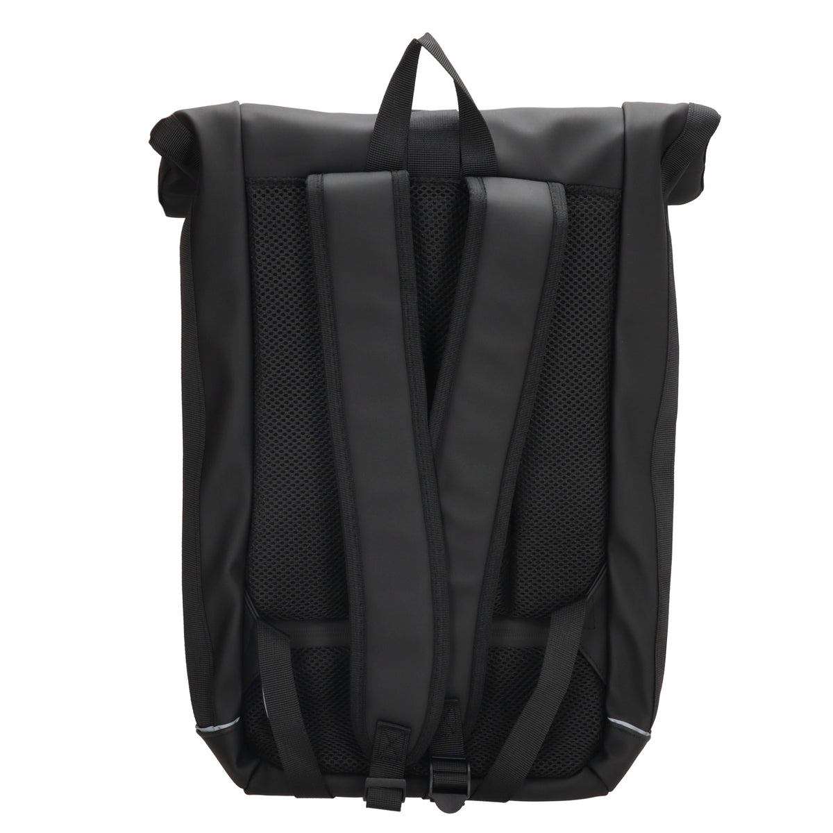 Rolltoprucksack 40x56cm in Schwarz mit Klickverschluss - leder-accessoires.com