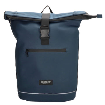 Rolltoprucksack 40x56cm in Dunkelblau mit Klickverschluss - leder-accessoires.com