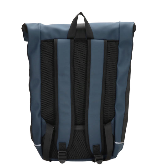 Rolltoprucksack 40x56cm in Dunkelblau mit Klickverschluss - leder-accessoires.com