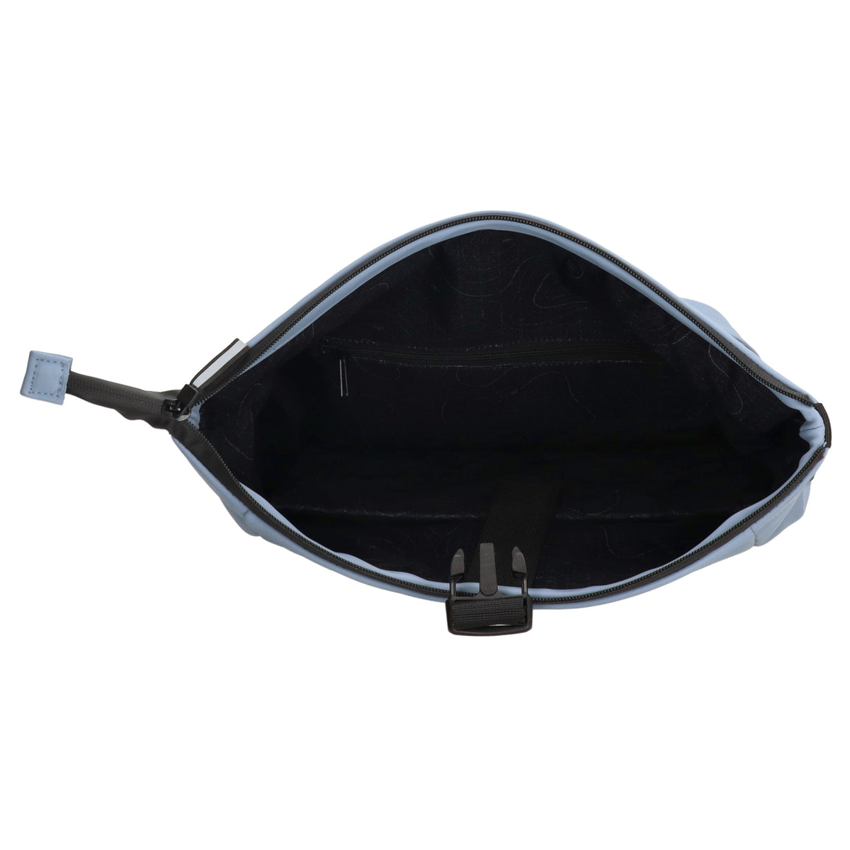 Rolltoprucksack 40x56cm in Hellblau mit Klickverschluss - leder-accessoires.com