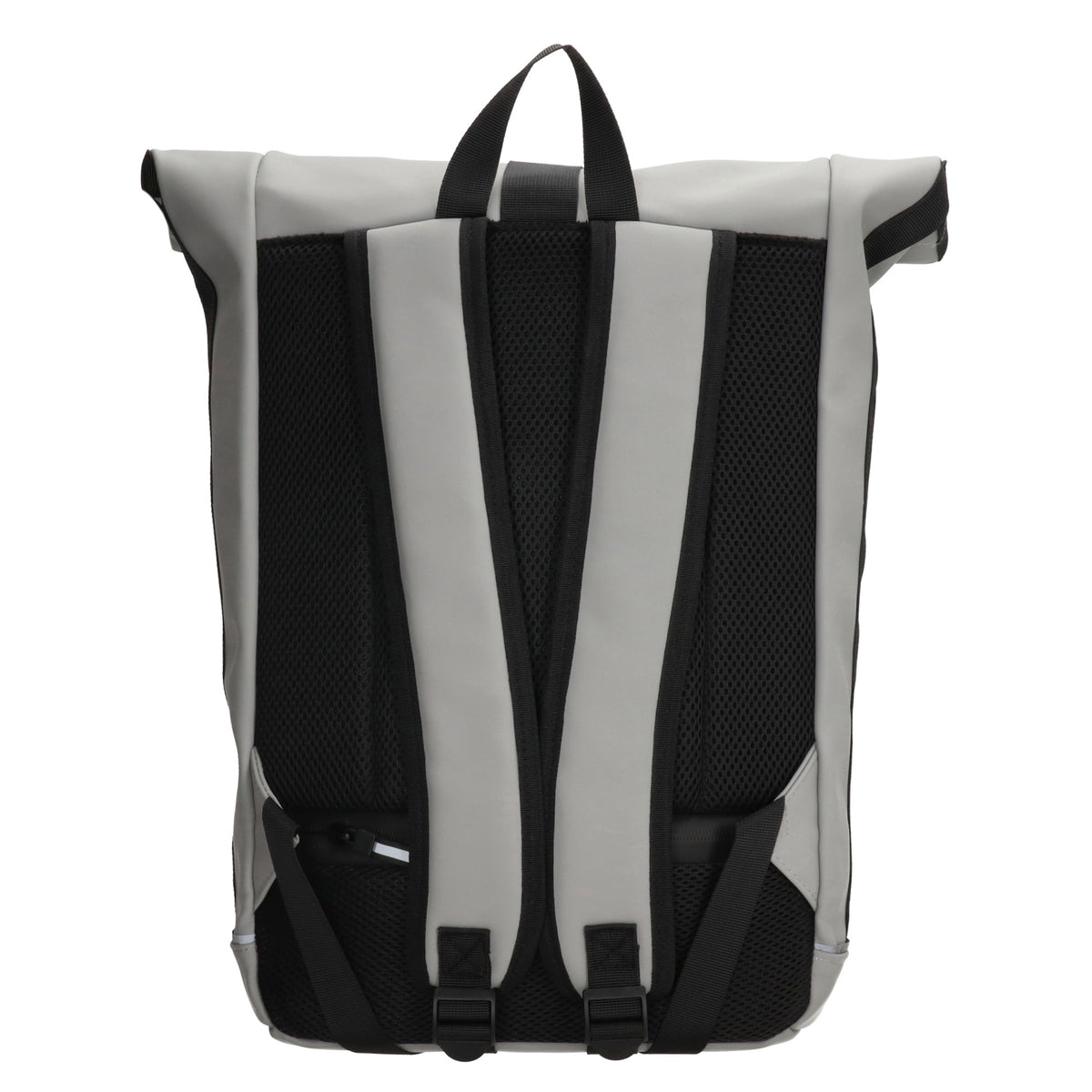 Rolltoprucksack 40x56cm in Hellgrau mit Klickverschluss - leder-accessoires.com