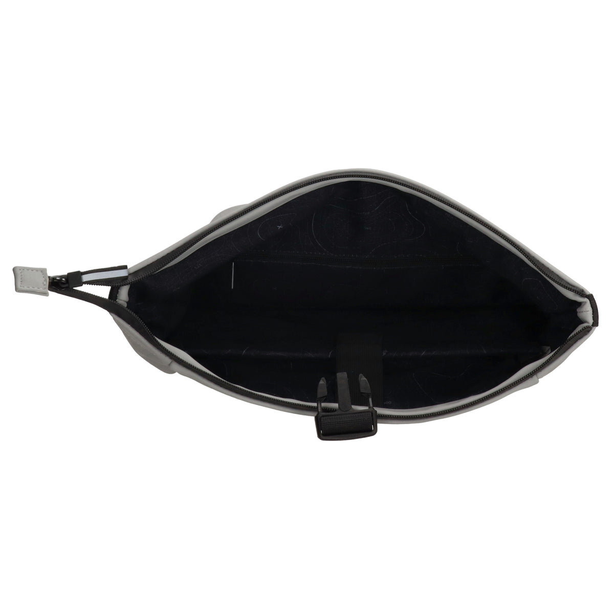 Rolltoprucksack 40x56cm in Hellgrau mit Klickverschluss - leder-accessoires.com