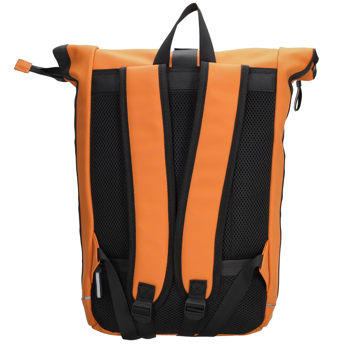 Rolltoprucksack 40x56cm in Orange mit Klickverschluss - leder-accessoires.com