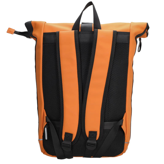 Rolltoprucksack 40x56cm in Orange mit Klickverschluss - leder-accessoires.com
