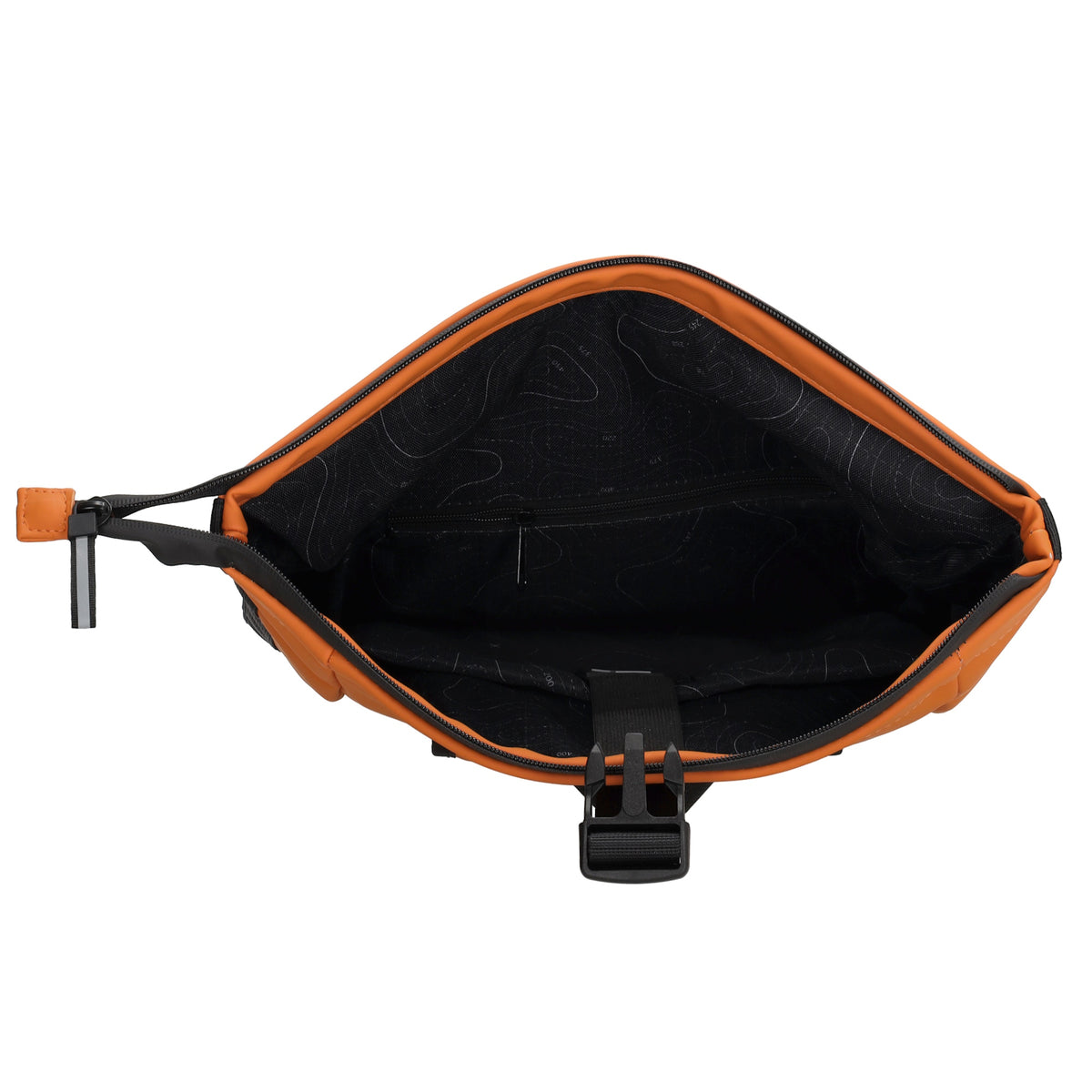Rolltoprucksack 40x56cm in Orange mit Klickverschluss - leder-accessoires.com