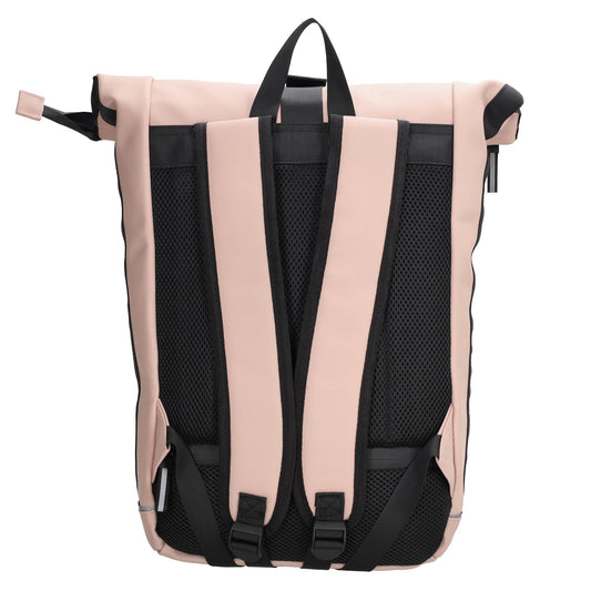 Rolltoprucksack 40x56cm in Altrosa mit Klickverschluss - leder-accessoires.com