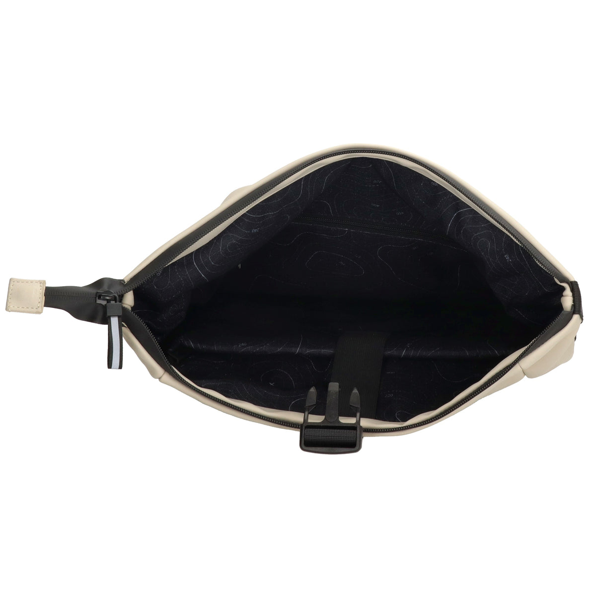 Rolltoprucksack 40x56cm in Helltaupe mit Klickverschluss - leder-accessoires.com