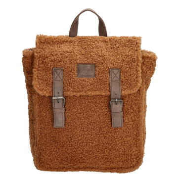 Teddyrucksack 25x31cm in Braun mit Überschlag - leder-accessoires.com