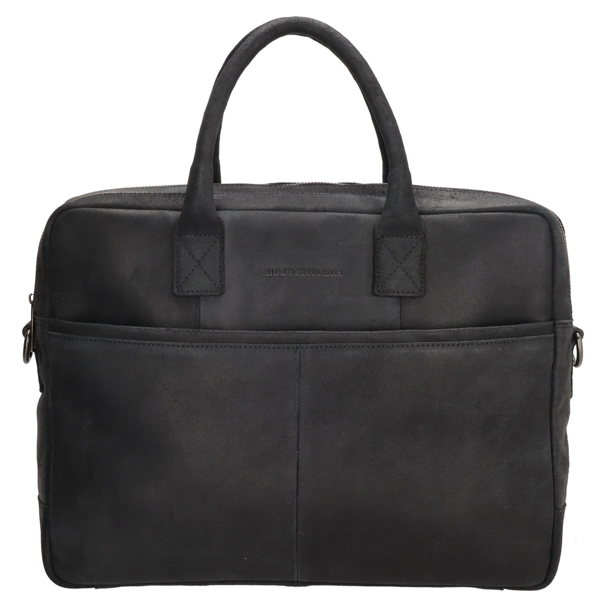 Businesstasche 40x33cm in Schwarz aus Leder mit Reißverschluss - leder-accessoires.com