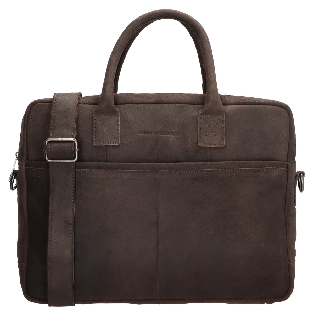 Businesstasche 40x33cm in Braun aus Leder mit Reißverschluss - leder-accessoires.com
