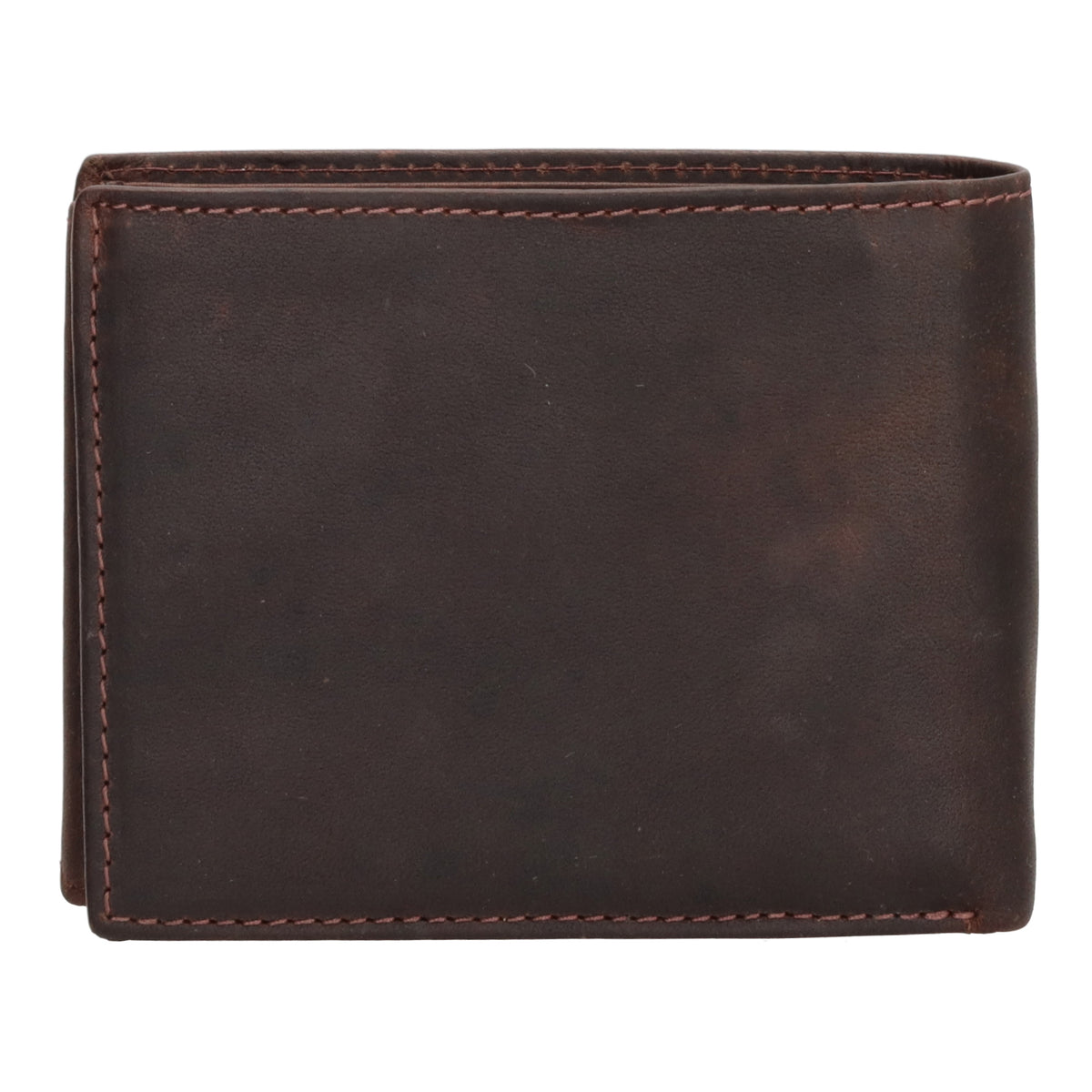 Geldbörse Querformat 9x11,5cm in Braun mit Riegel innen aus Leder - leder-accessoires.com