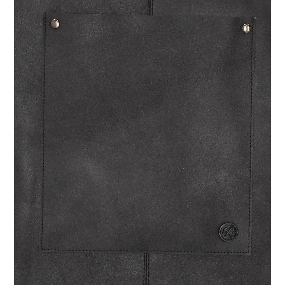 Lederschürze kurz in Schwarz mit Vortasche zum Verstellen - leder-accessoires.com