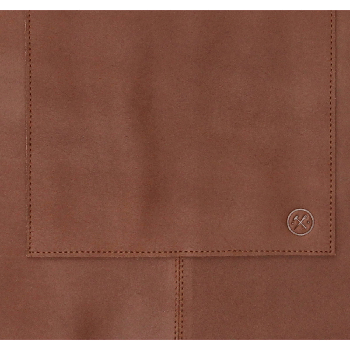 Lederschürze kurz in Cognac mit Vortasche zum Verstellen - leder-accessoires.com
