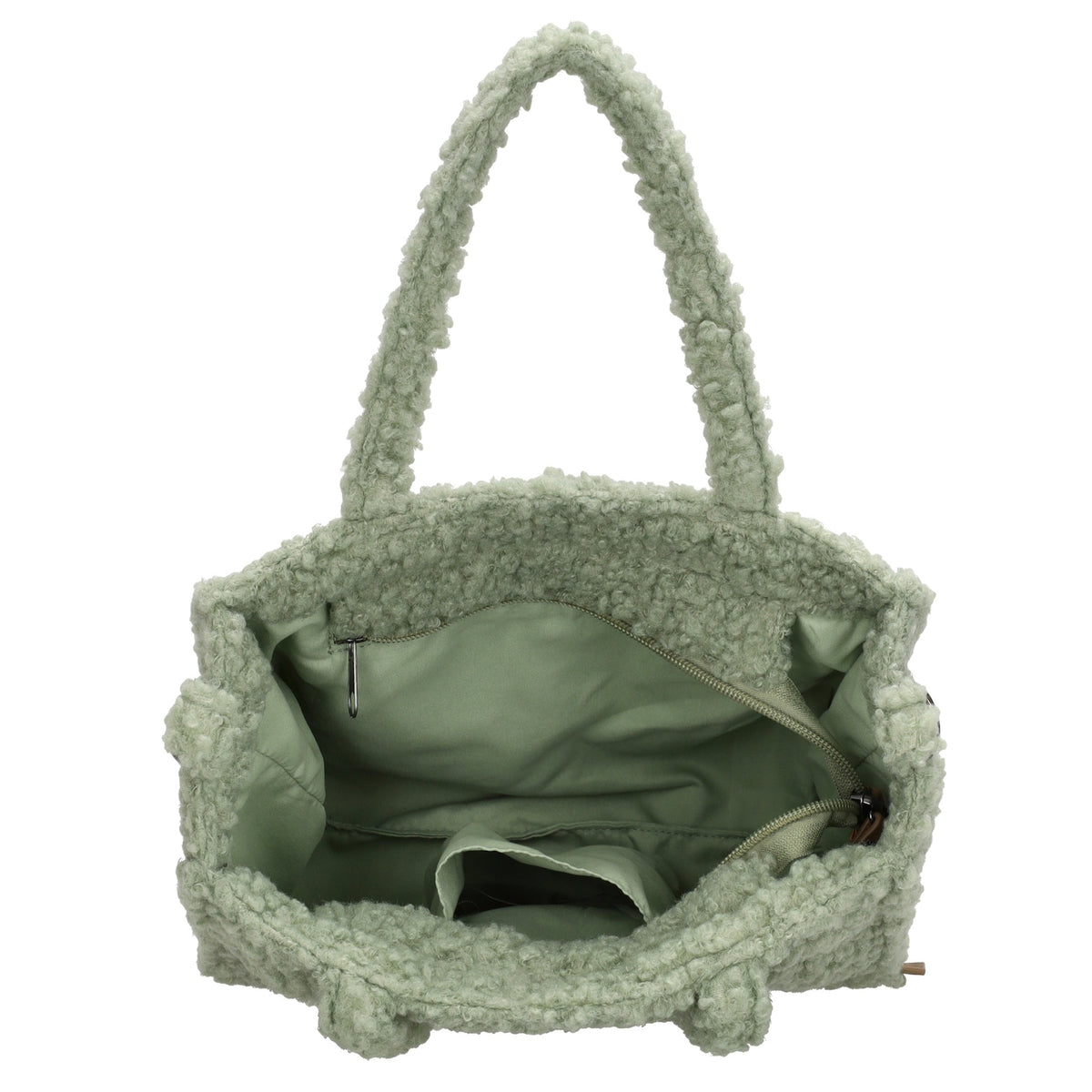 Teddytasche 27 x 22cm in Mint mit Reißverschluss - leder-accessoires.com