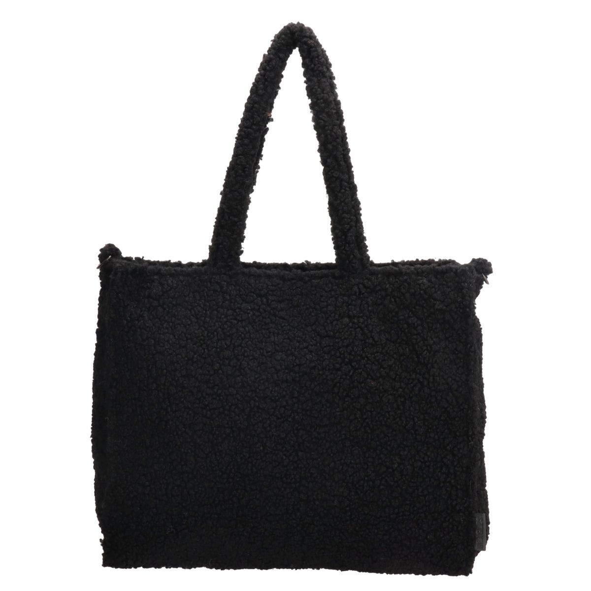 Teddytasche 37x32cm in Schwarz mit Reißverschluss - leder-accessoires.com