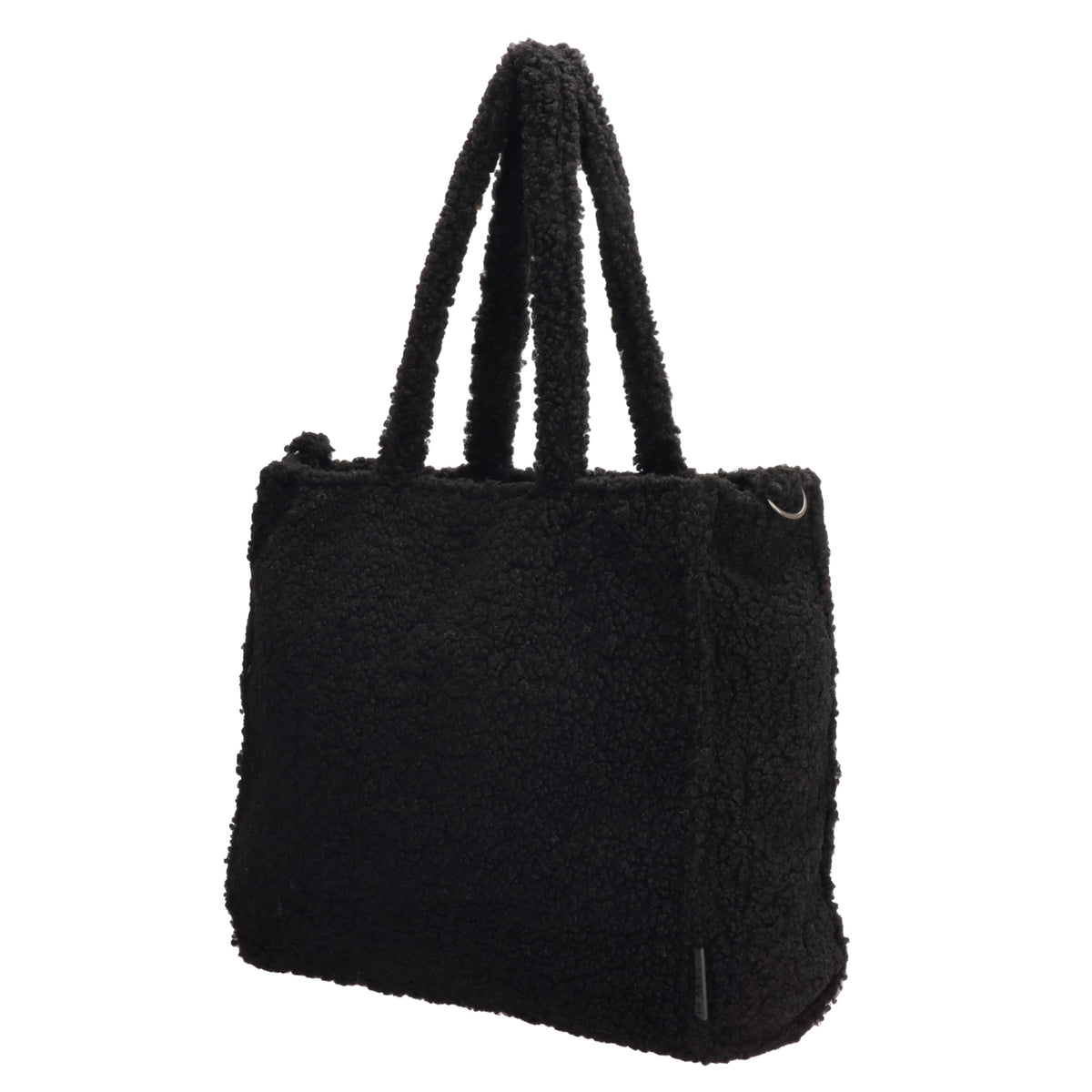 Teddytasche 37x32cm in Schwarz mit Reißverschluss - leder-accessoires.com