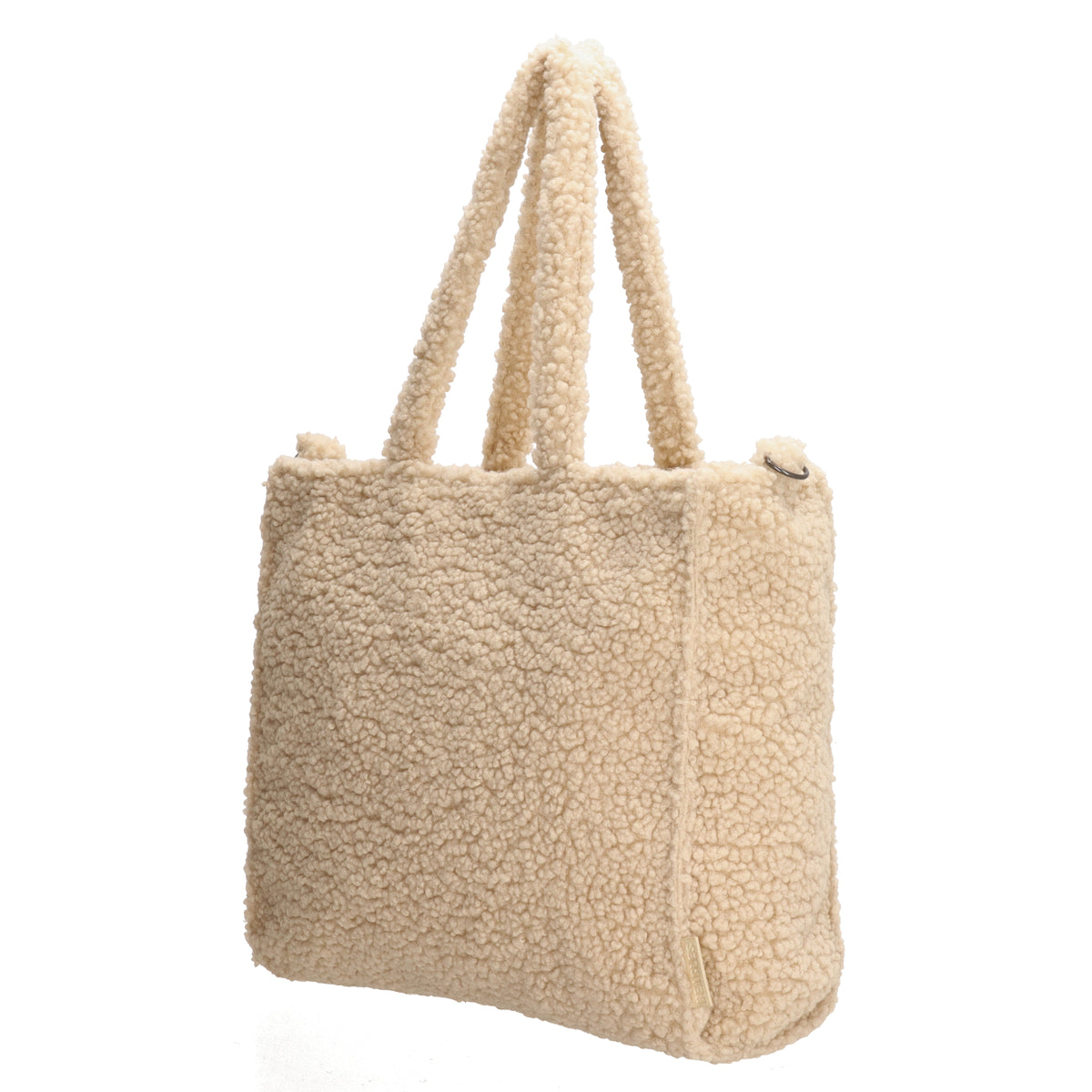 Teddytasche 37x32cm in Creme|Beige mit Reißverschluss - leder-accessoires.com