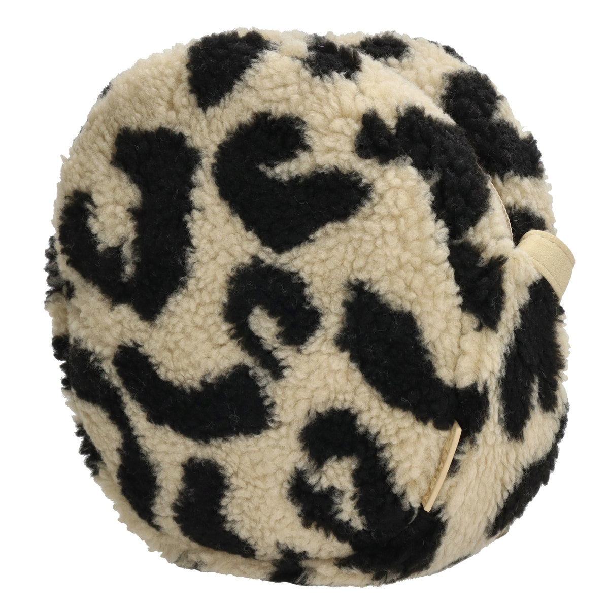 Teddytasche rund 18 x 18cm in Leo-Optik mit Reißverschluss - leder-accessoires.com
