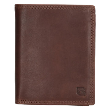 Herren Lederportemonnaie 9 x 12cm Braun – Hochformat aus Vollrindleder