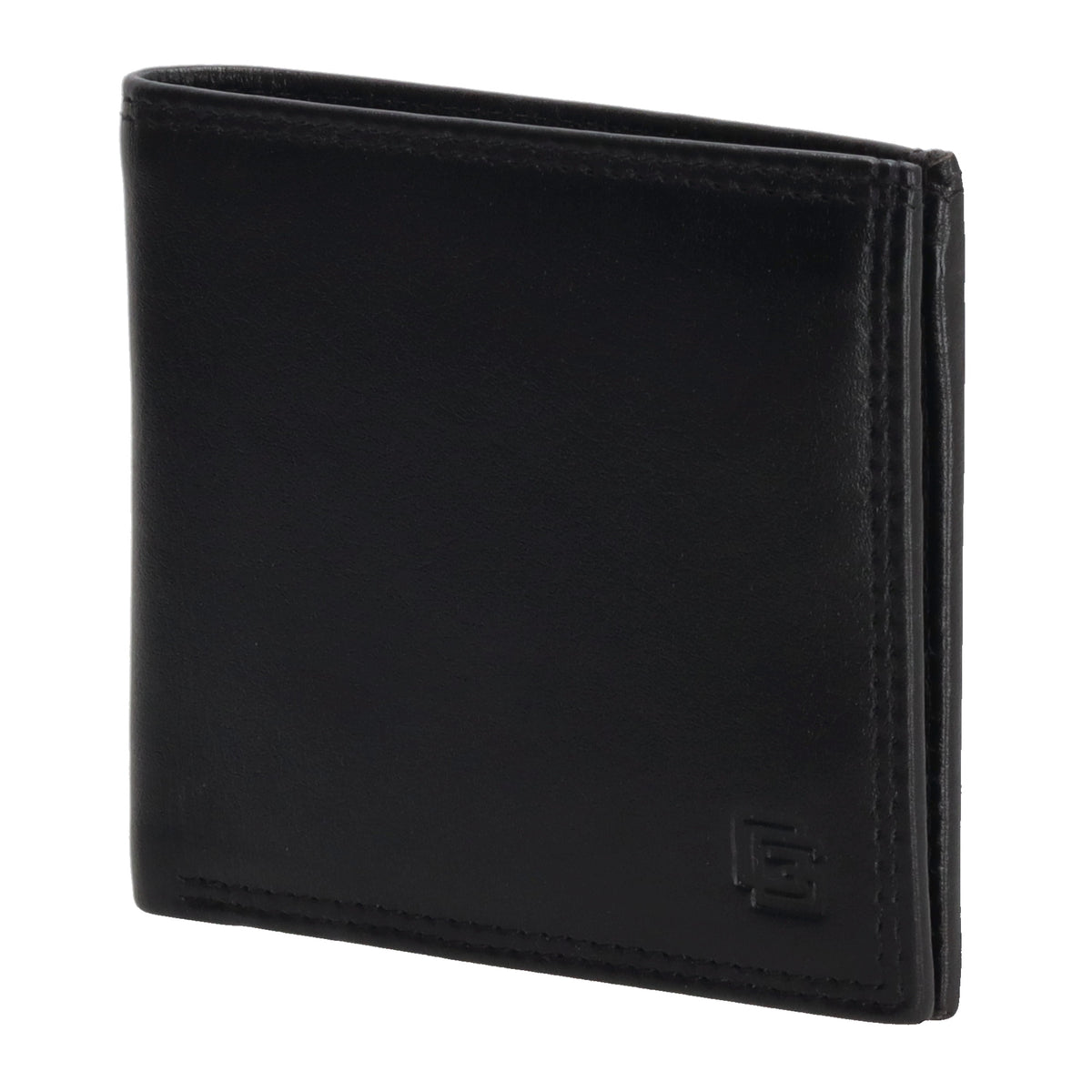 Geldbörse Querformat 10,5 x 9cm in Schwarz mit extra Kartenklappe - leder-accessoires.com