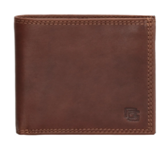 Geldbörse Querformat 10,5 x 9cm in Braun aus Leder - leder-accessoires.com