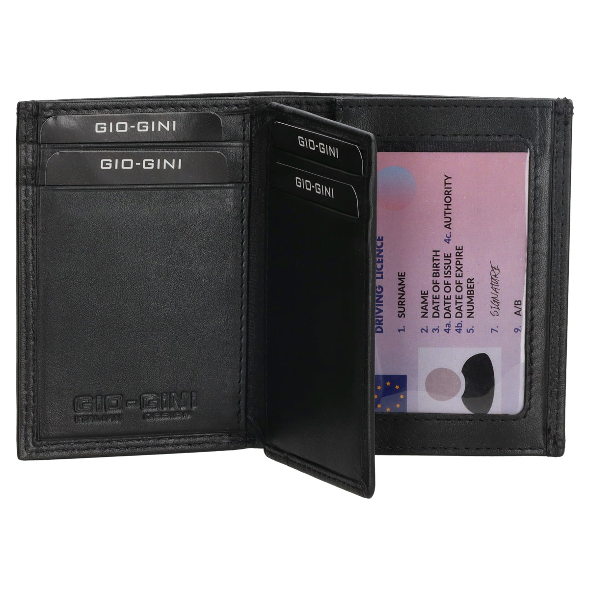 Lederbörse Hochformat 10x8xcm in Schwarz - leder-accessoires.com