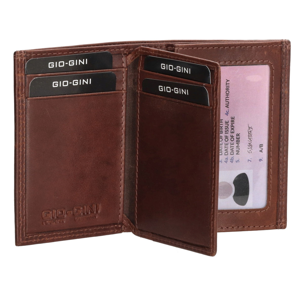 Lederbörse Hochformat 10x8xcm in Braun - leder-accessoires.com