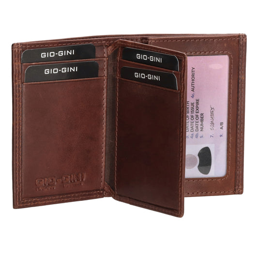 Lederbörse Hochformat 10x8xcm in Braun - leder-accessoires.com