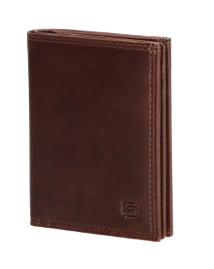 Geldbörse Hochformat 10,5 x 8cm in Braun aus Leder - leder-accessoires.com