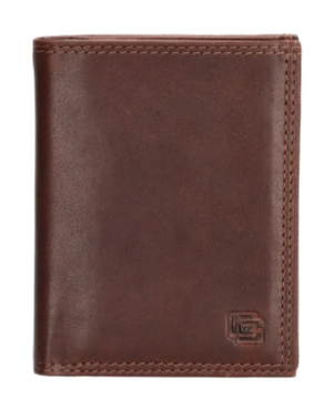 Geldbörse Hochformat 10,5 x 8cm in Braun aus Leder - leder-accessoires.com