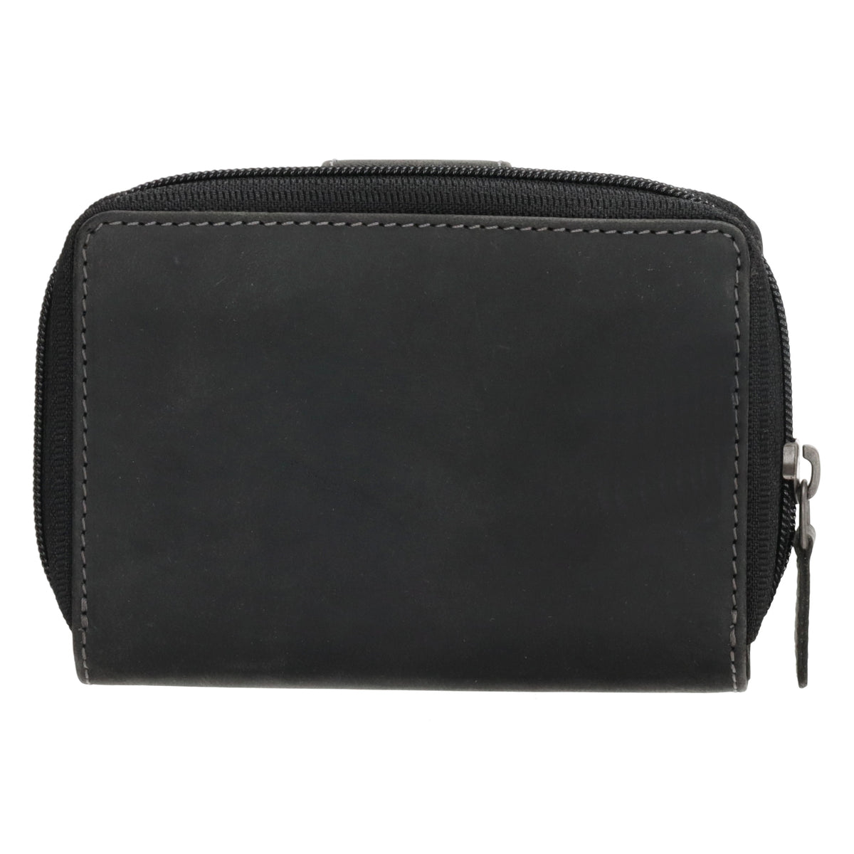 Börse in Schwarz 12,5 x 9 cm mit separatem Münzfach - leder-accessoires.com