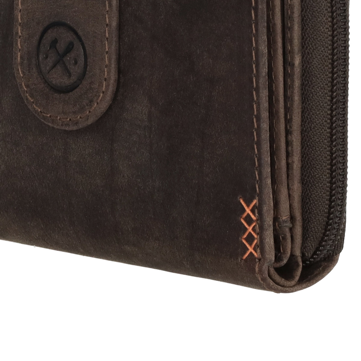 Börse in Braun 12,5 x 9 cm mit separatem Münzfach - leder-accessoires.com