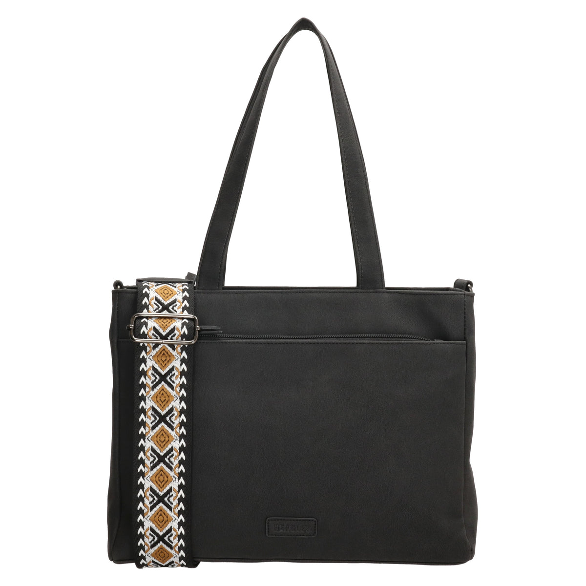 Shopper| Businesstasche 31x24,5cm Schwarz in Lederoptik - leder-accessoires.com