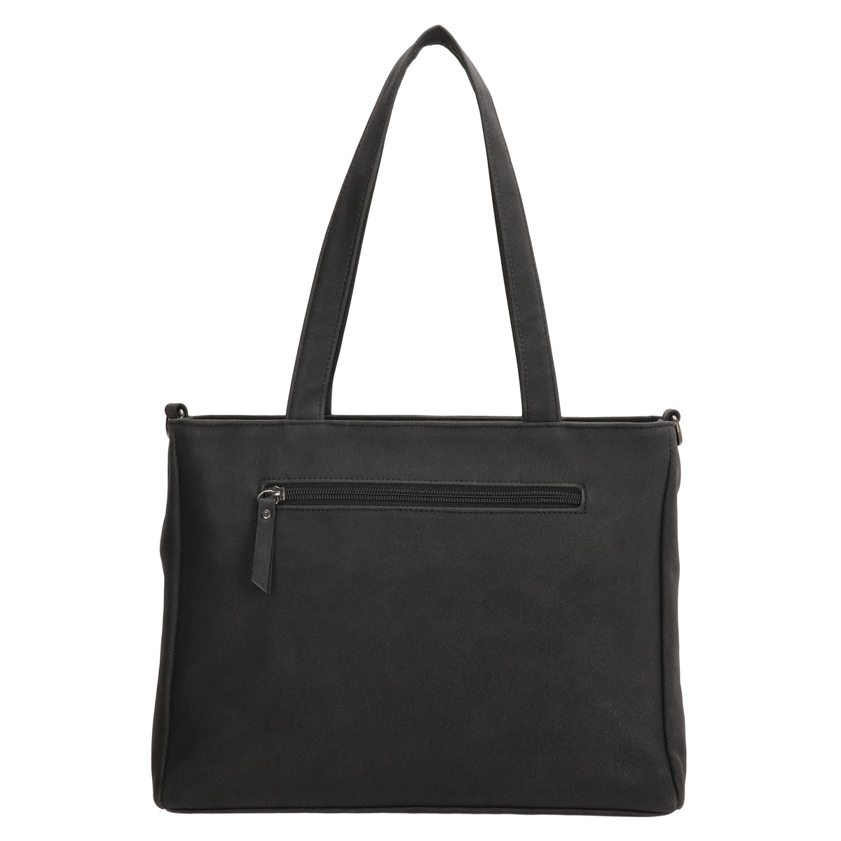 Shopper| Businesstasche 31x24,5cm Schwarz in Lederoptik - leder-accessoires.com