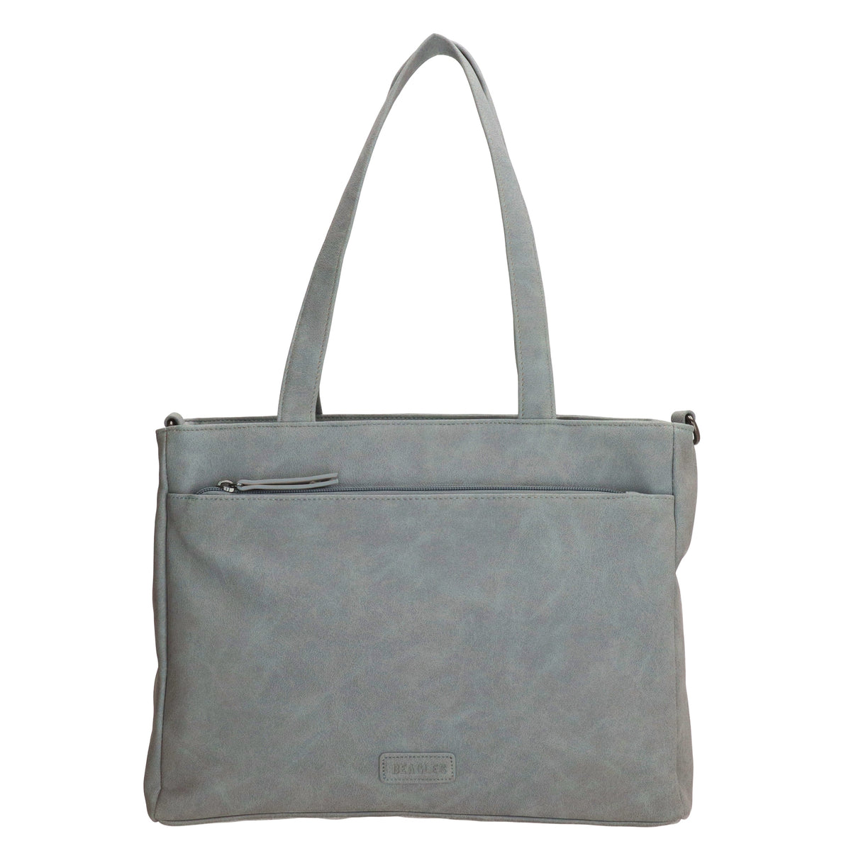Shopper| Businesstasche 31x24,5cm Hellblau in Lederoptik - leder-accessoires.com