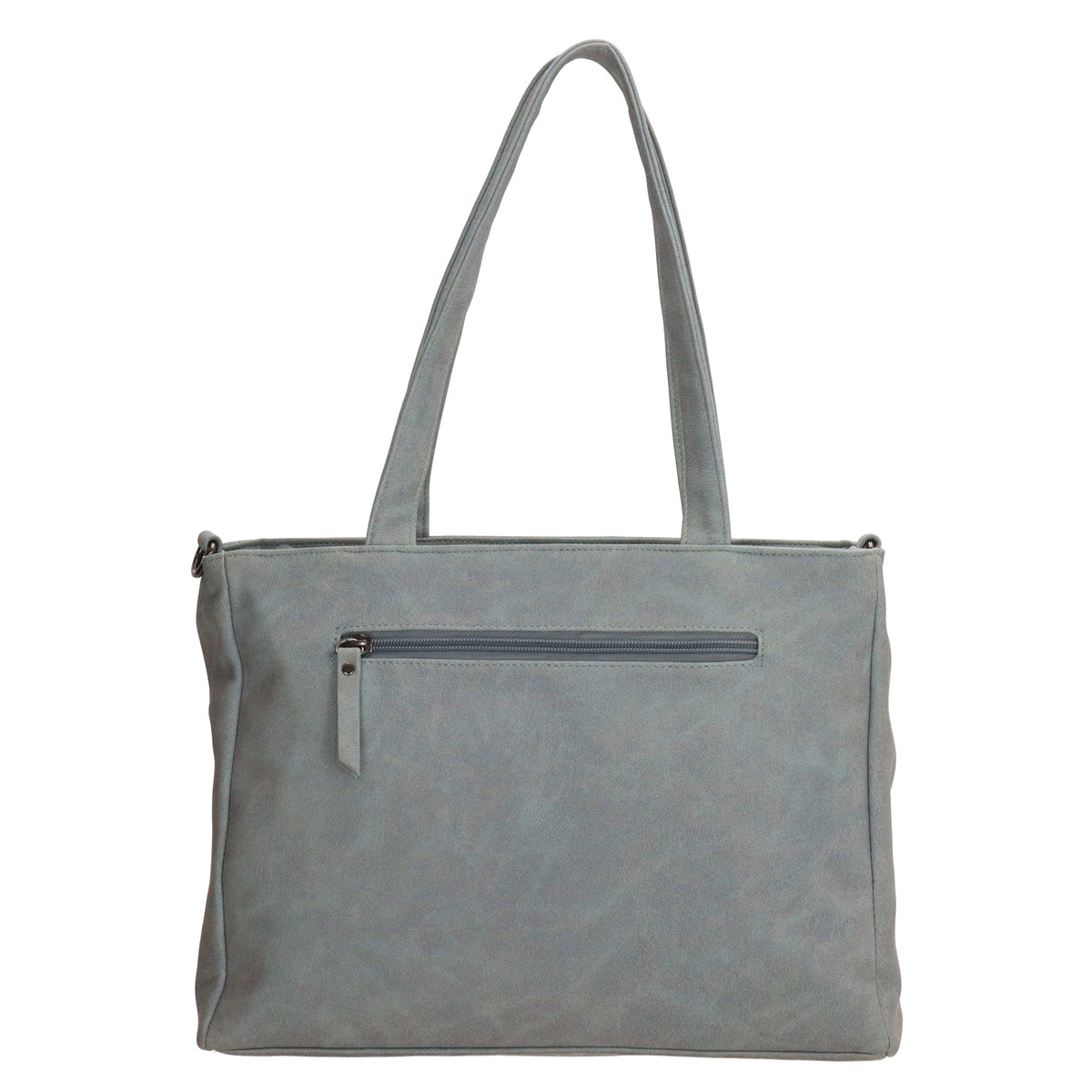 Shopper| Businesstasche 31x24,5cm Hellblau in Lederoptik - leder-accessoires.com