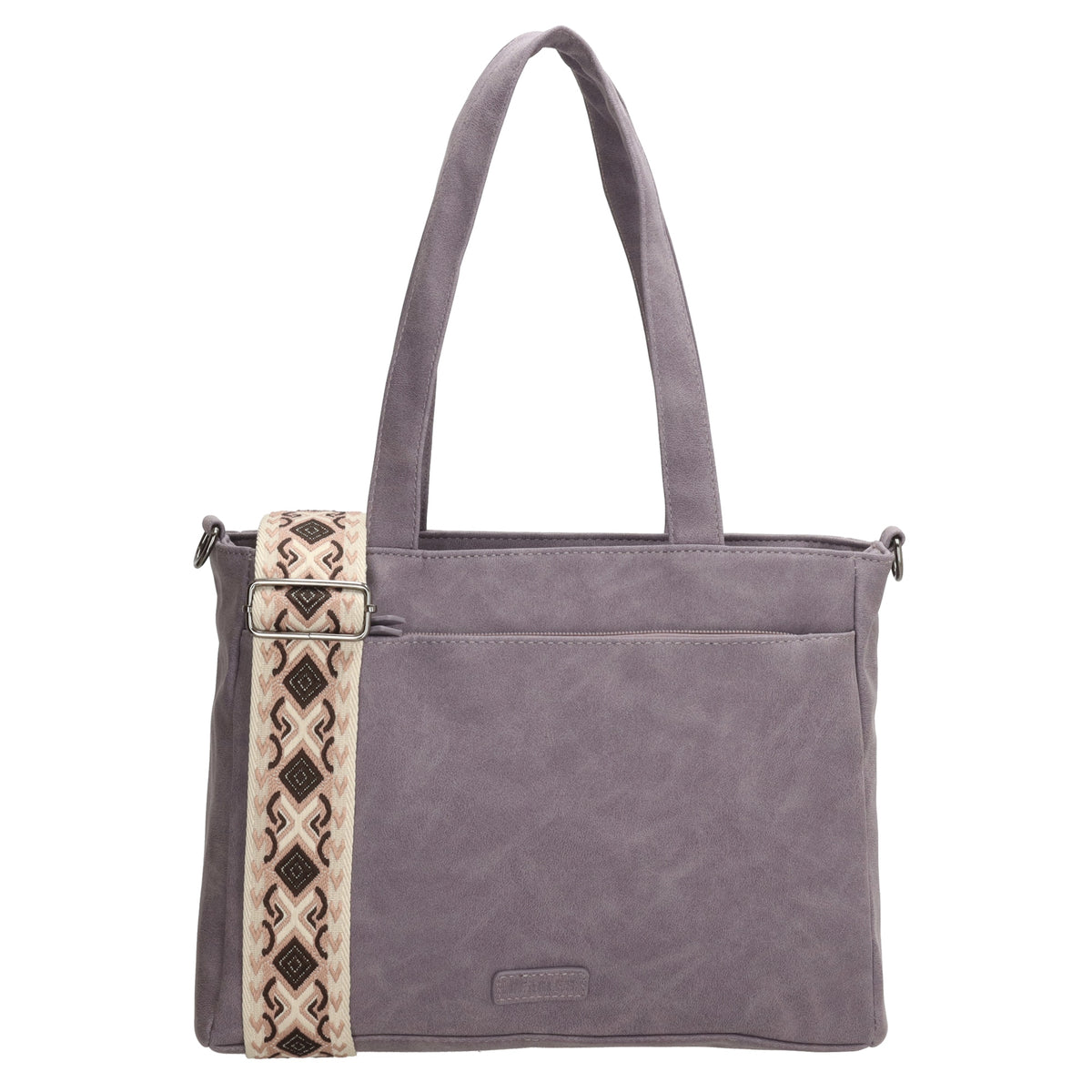 Shopper| Businesstasche 31x24,5cm Lila in Lederoptik - leder-accessoires.com