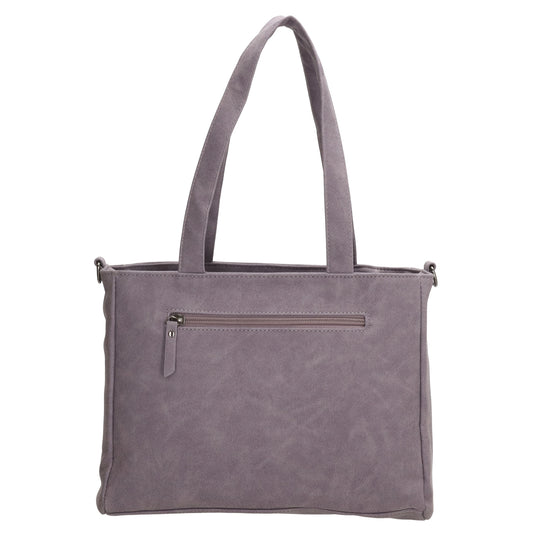 Shopper| Businesstasche 31x24,5cm Lila in Lederoptik - leder-accessoires.com