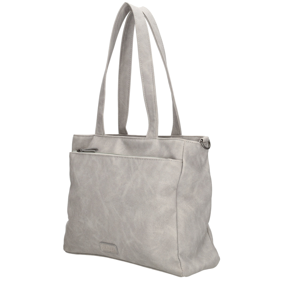 Shopper| Businesstasche 31x24,5cm Hellgrau in Lederoptik - leder-accessoires.com