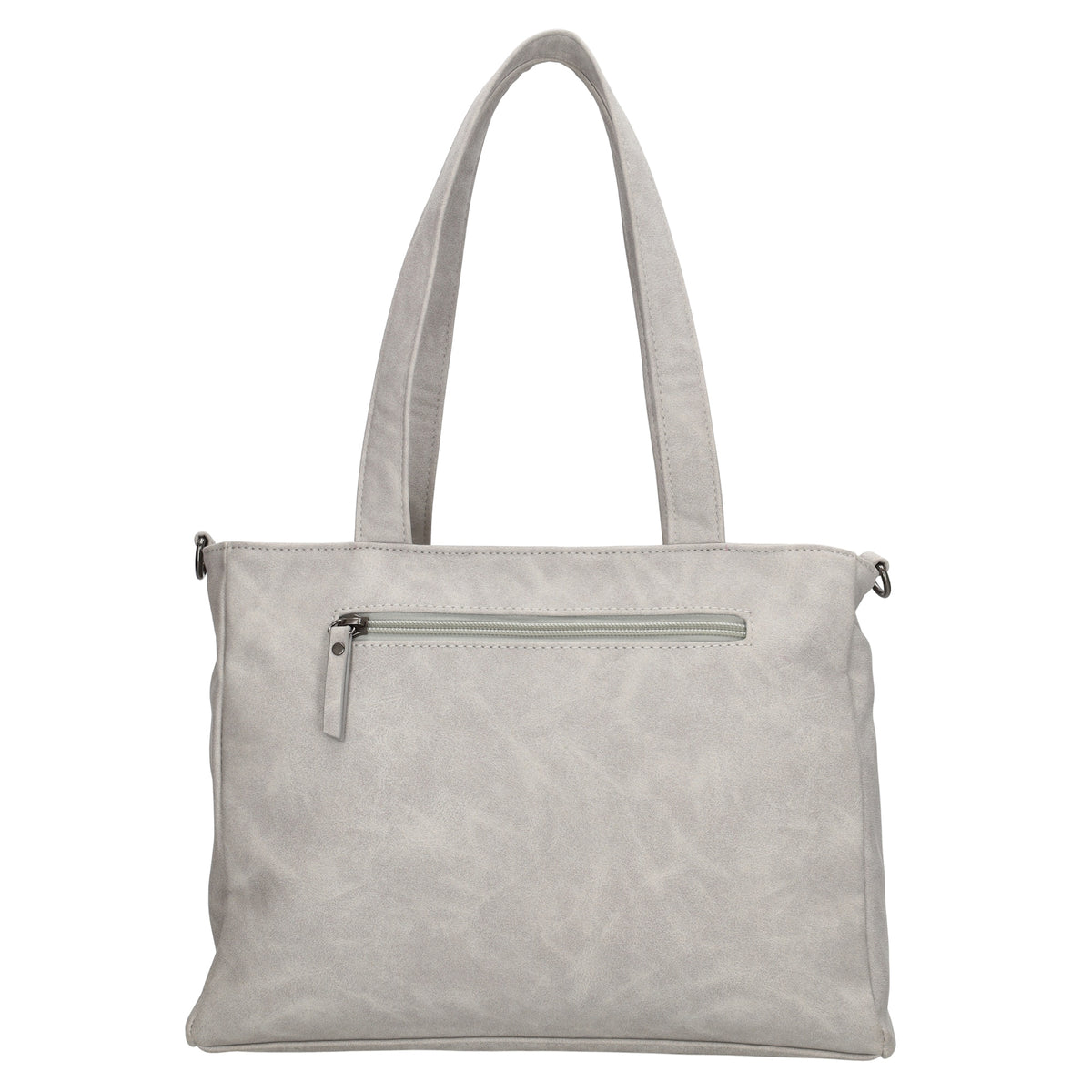 Shopper| Businesstasche 31x24,5cm Hellgrau in Lederoptik - leder-accessoires.com