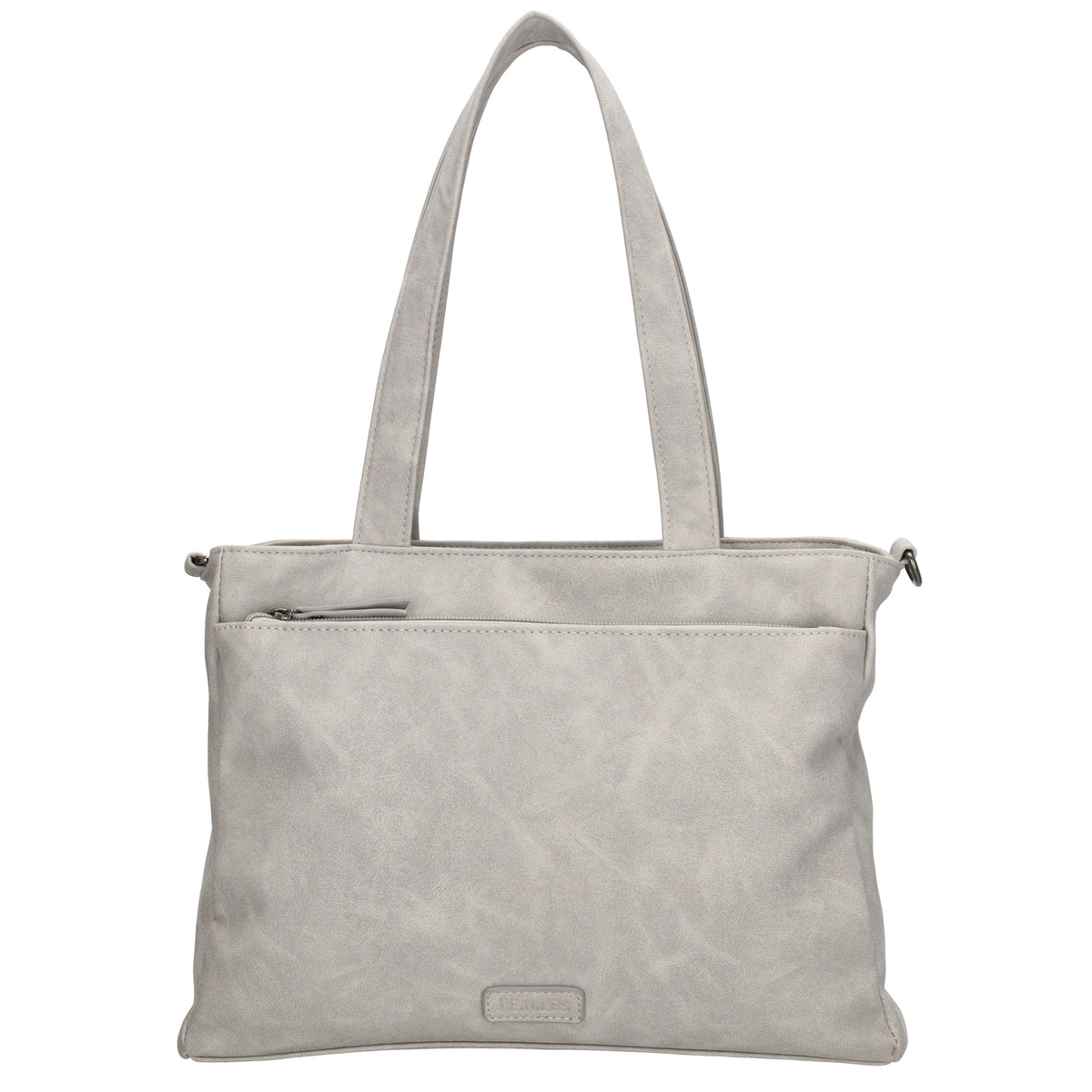 Shopper| Businesstasche 31x24,5cm Hellgrau in Lederoptik - leder-accessoires.com
