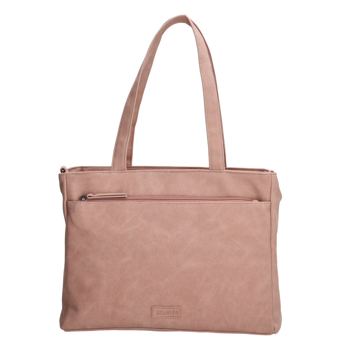 Shopper| Businesstasche 31x24,5cm Hellrosa in Lederoptik - leder-accessoires.com
