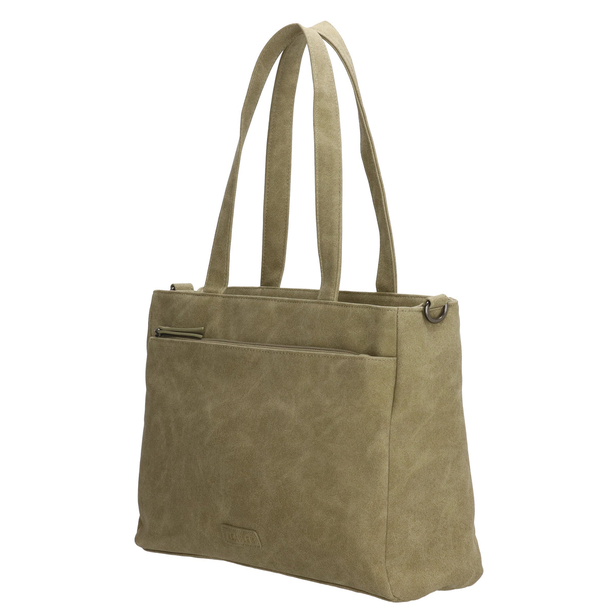 Shopper| Businesstasche 31x24,5cm Hellgrün in Lederoptik - leder-accessoires.com