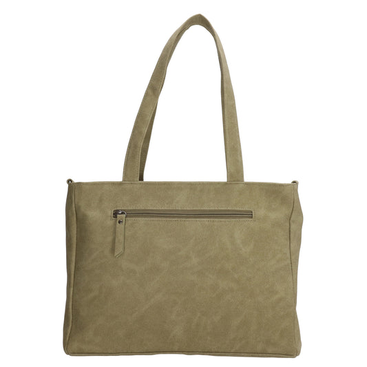 Shopper| Businesstasche 31x24,5cm Hellgrün in Lederoptik - leder-accessoires.com