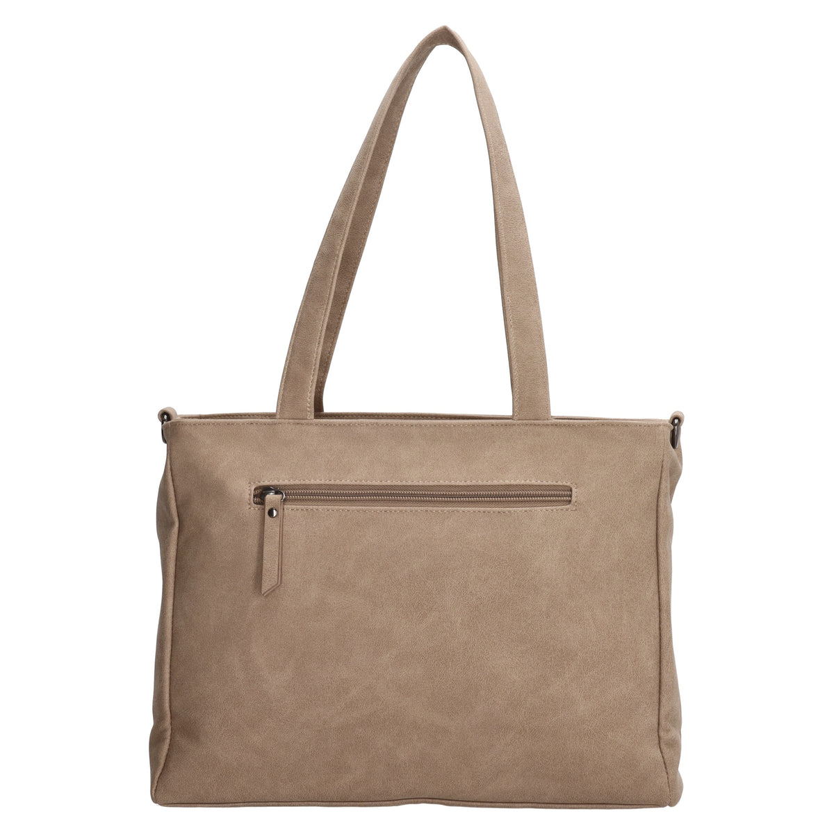 Shopper| Businesstasche 31x24,5cm Helltaupe in Lederoptik - leder-accessoires.com
