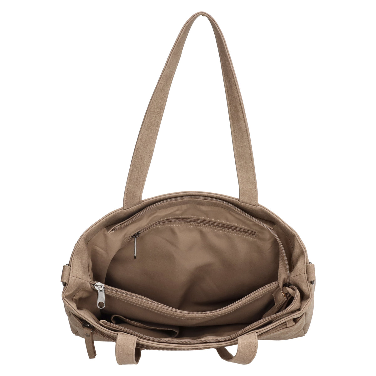 Shopper| Businesstasche 31x24,5cm Helltaupe in Lederoptik - leder-accessoires.com