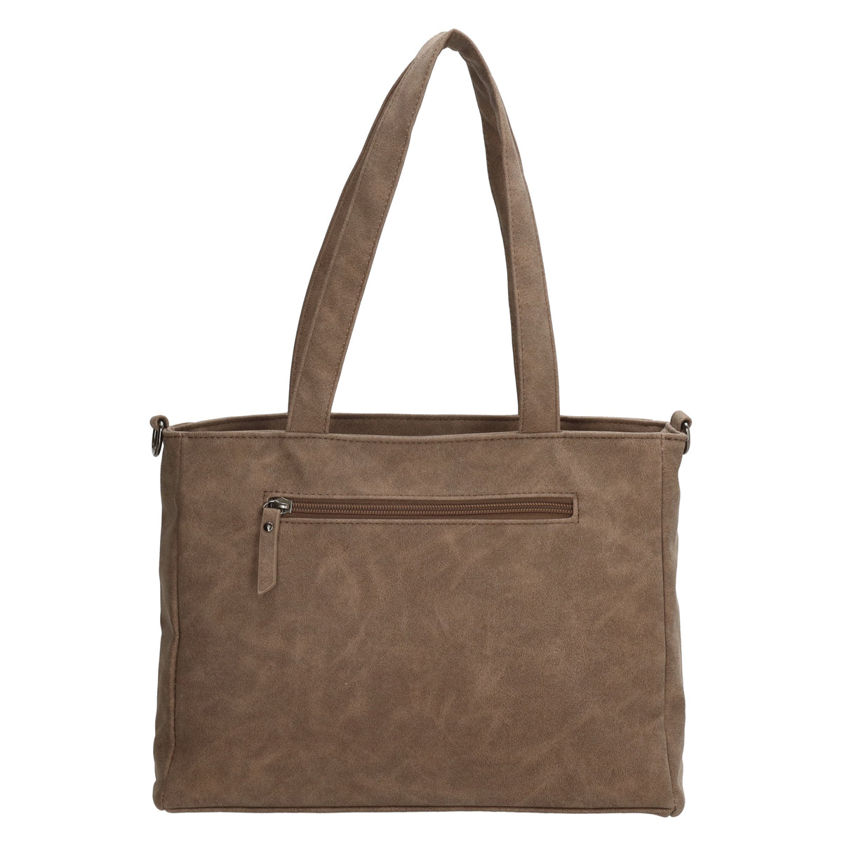 Shopper| Businesstasche 31x24,5cm Dunkeltaupe in Lederoptik - leder-accessoires.com