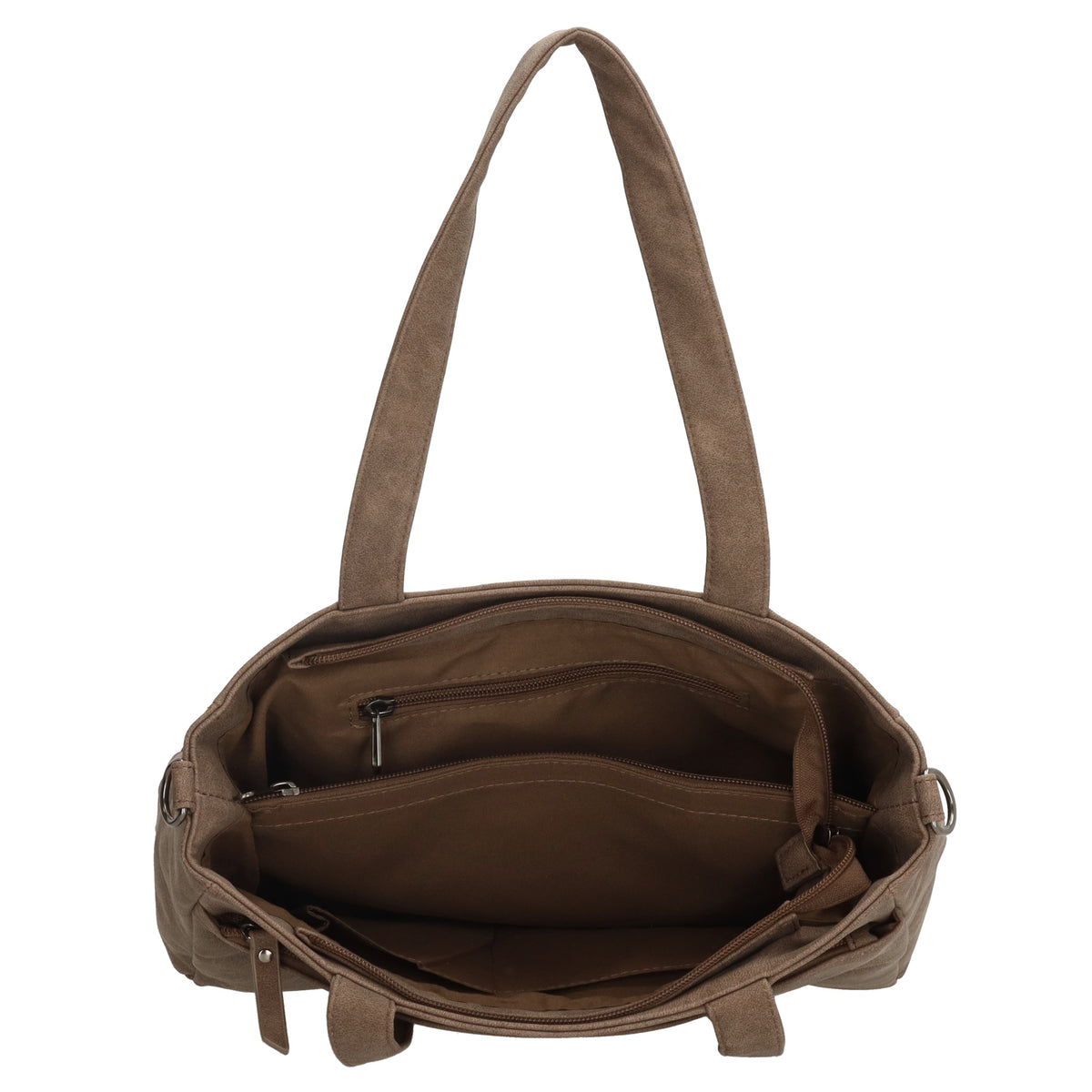 Shopper| Businesstasche 31x24,5cm Dunkeltaupe in Lederoptik - leder-accessoires.com